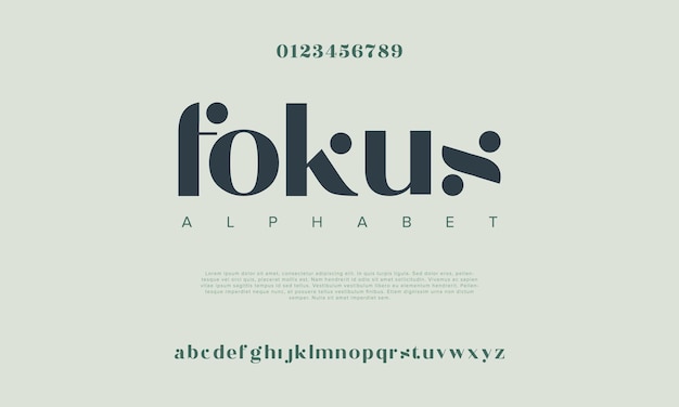 alfabeto dei caratteri del logo della tecnologia digitale astratta Font urbani moderni e minimali per il marchio del logo