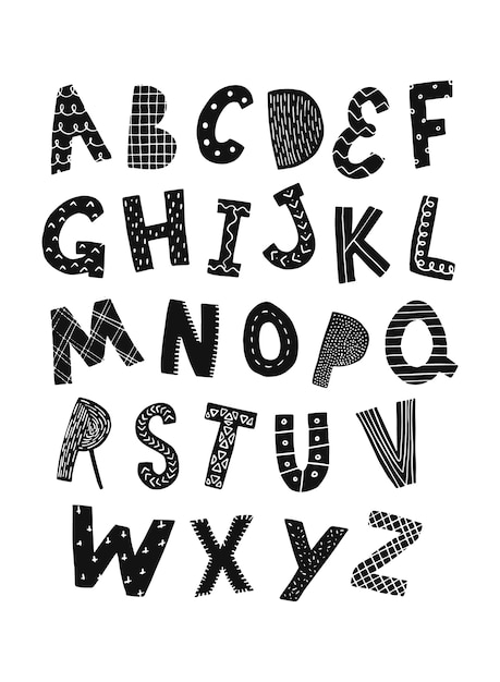 Alfabeto disegnato a mano