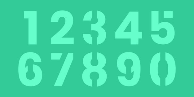 Alfabeto moderno con numeri Semplici lettere quadrate di forme grezzeCarattere ultra audace in brutale moderno