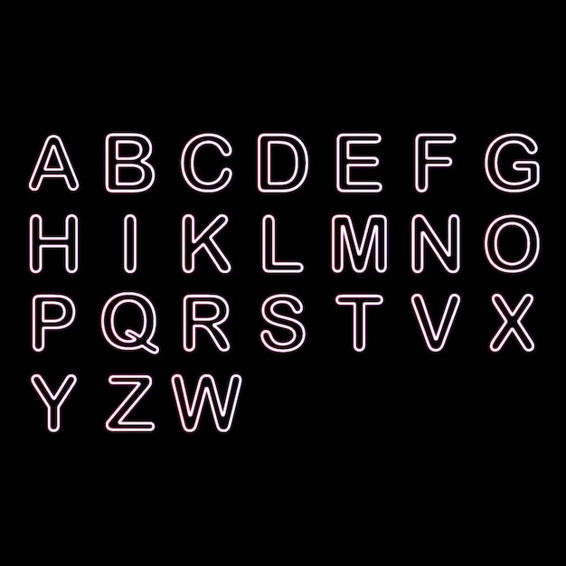 Alfabeto neon