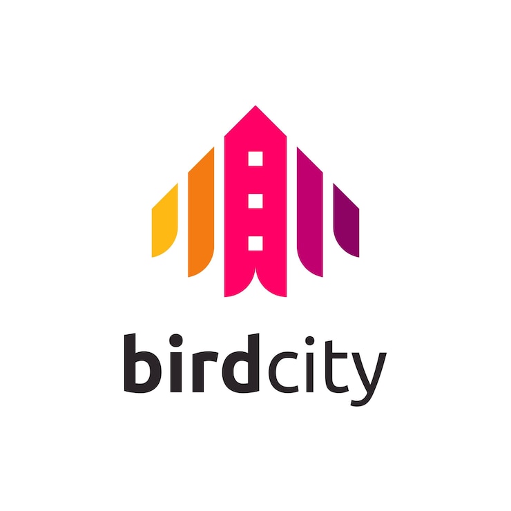 Vettore ali di uccello astratte real estate building apartment logo design