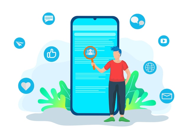 alla ricerca di amici che utilizzano Android sui social media