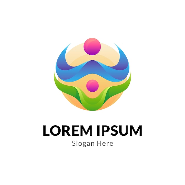 Alle persone interessa il design del logo colorato