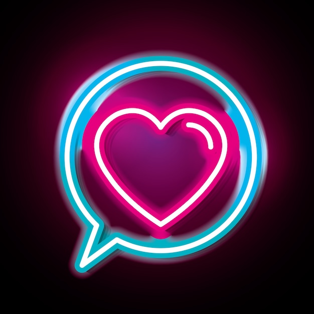 ami il manifesto con progettazione dell'illustrazione di vettore delle luci al neon
