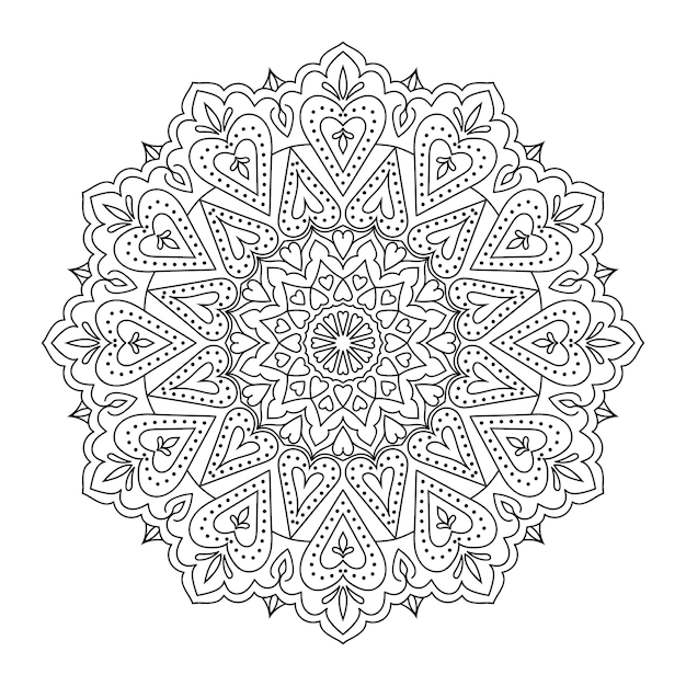 Amo il disegno del fondo della mandala di arte