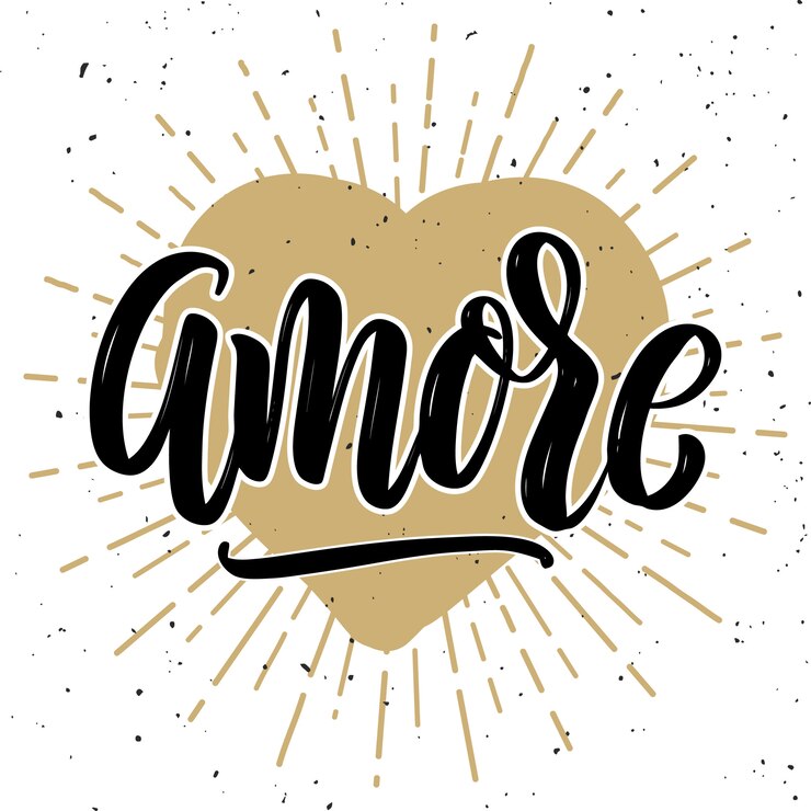 Vettore amore. citazione di lettering motivazione disegnata a mano. elemento per poster, biglietto di auguri. illustrazione