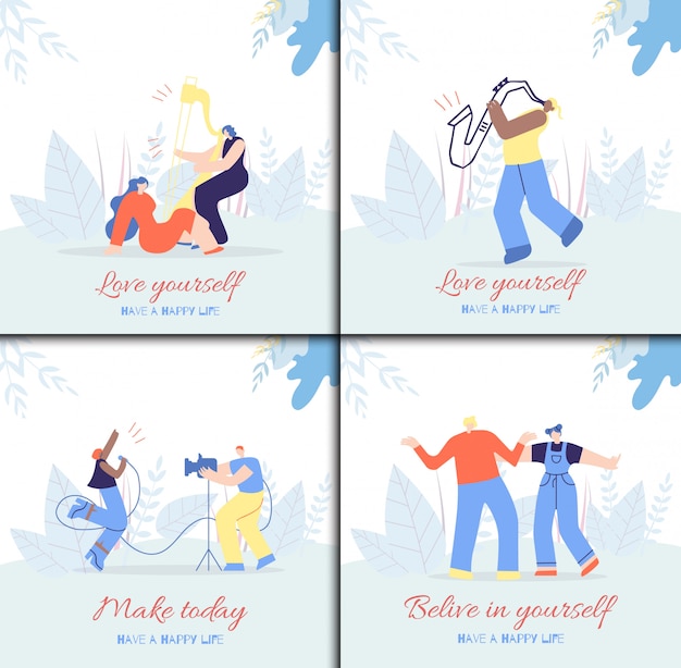 Amore Credi di fare oggi Motivare Set di carte