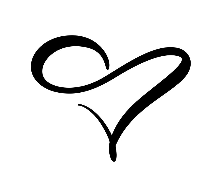 Vettore amore cuore con il segno dell'infinito icona per il biglietto di auguri matrimonio san valentino tatuaggio stampa vettore