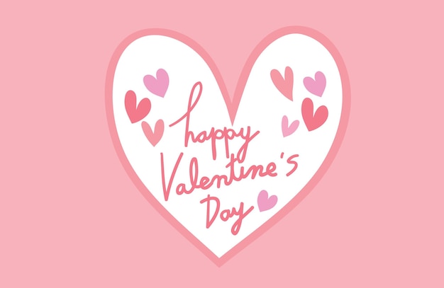 Amore felice del cuore del biglietto di S. Valentino con l'illustrazione di vettore della busta. Concetto di amore e San Valentino