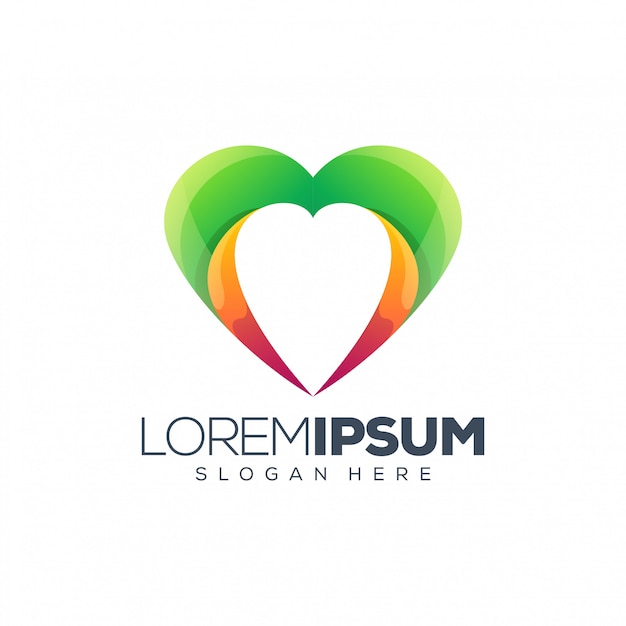 Amore logo illustrazione vettoriale