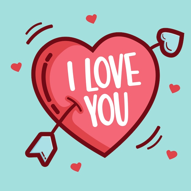 Amore sfondo con tipografia disegnata a mano