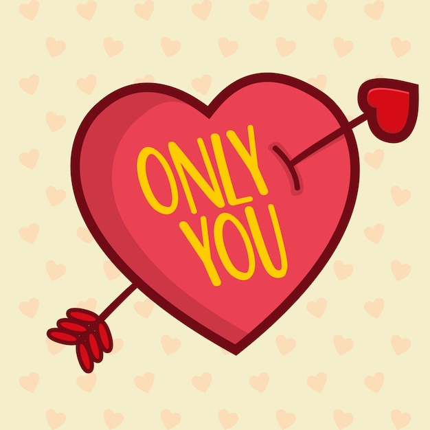 Amore sfondo con tipografia disegnata a mano