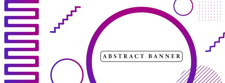 Vettore ampio banner astratto creato con forme geometriche semplici