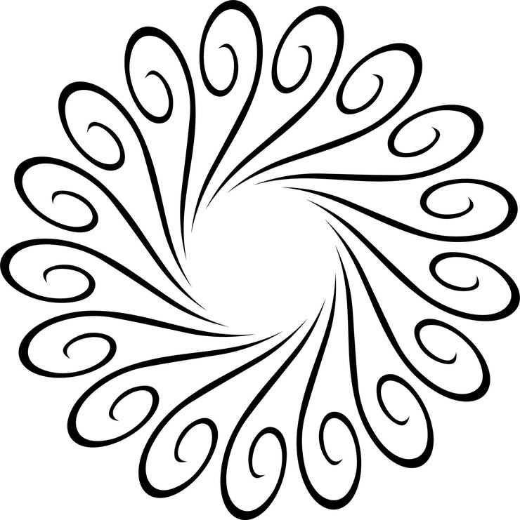 Vettore anelli di ricomposizione mandala creativi