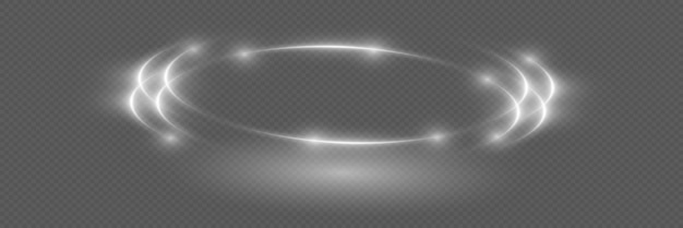 Anelli di velocità bianchi luminosi linee di luce