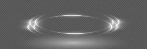 Anelli di velocità bianchi luminosi linee di luce