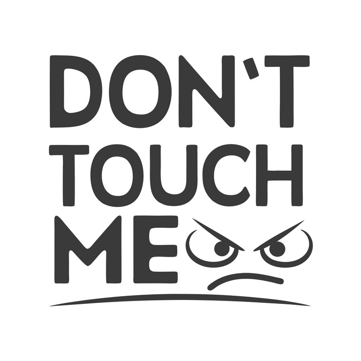 Vettore angry face don't touch me disegno vettoriale