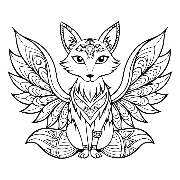 Vettore animal mandala design floral animal mandala design mandala design con pagina da colorare animali animali