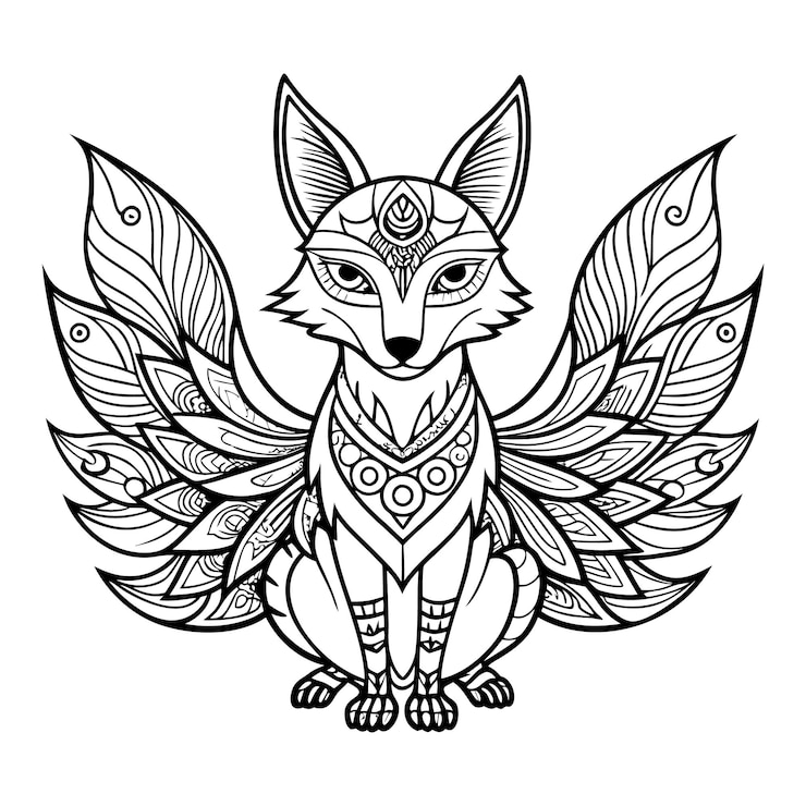 Vettore animal mandala design floral animal mandala design mandala design con pagina da colorare animali animali