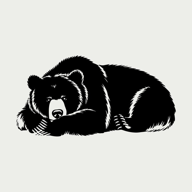 Vettore animale vettoriale dell'orso shilhouette