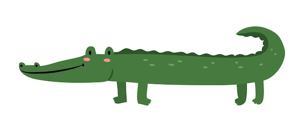 Animali della giungla crocodilo o alligatore carino