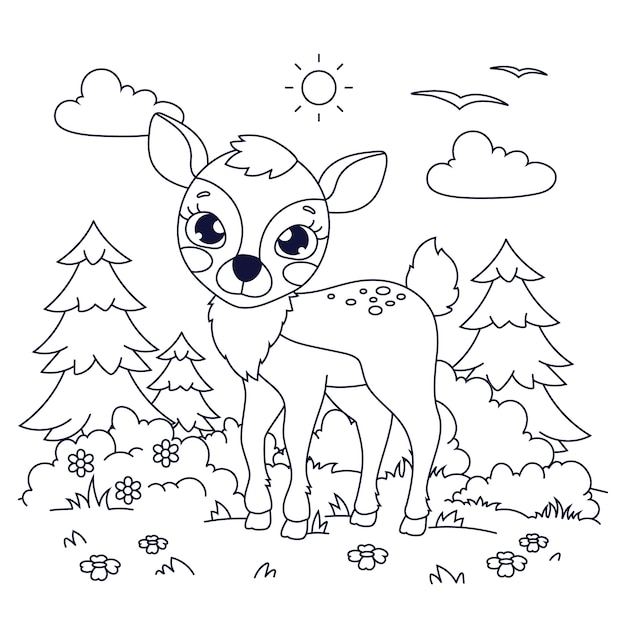 Animali selvatici disegnati a mano