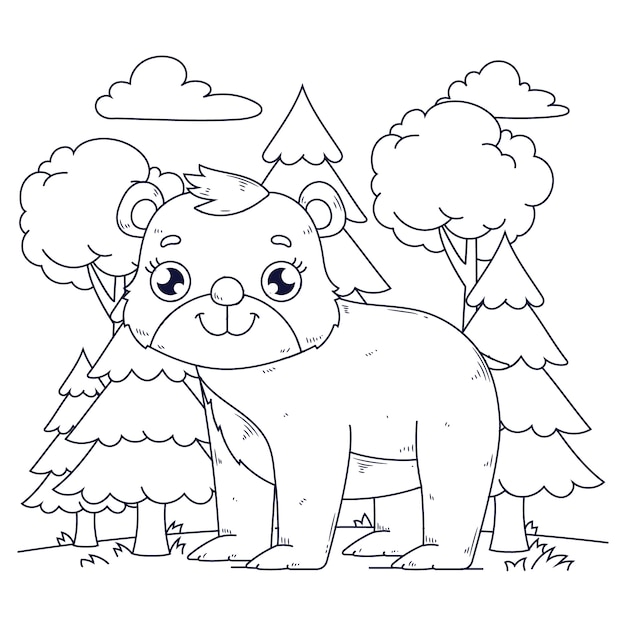 Animali selvatici disegnati a mano