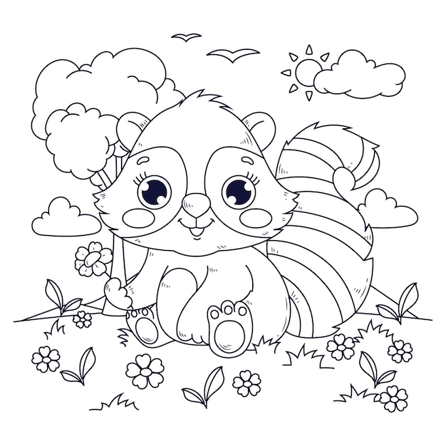 Animali selvatici disegnati a mano