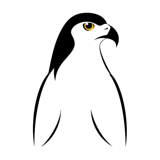 Animals Concept Hawk in Flat PNG Illustrazione vettoriale Disegno astratto geometrico