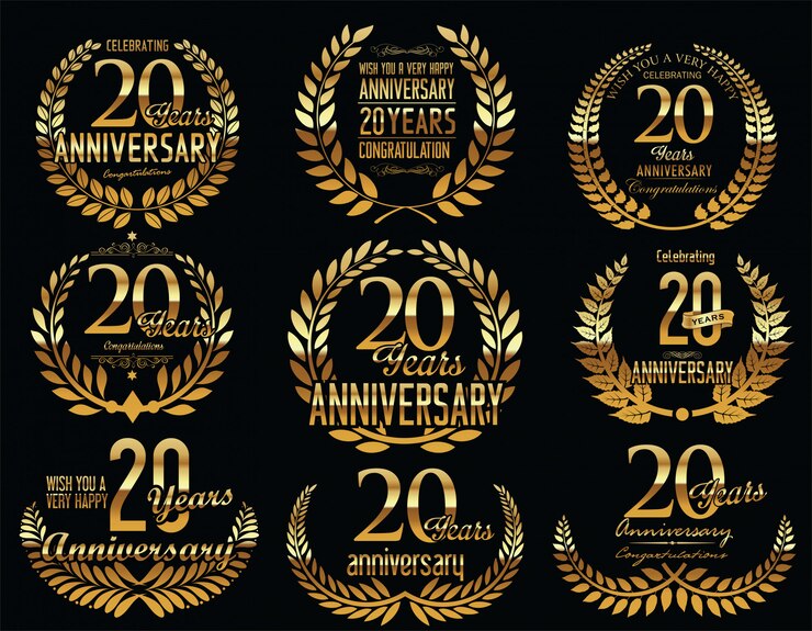 Vettore anniversary laurel wreath