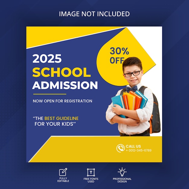 Annuncio di ammissione scolastica per il 2025