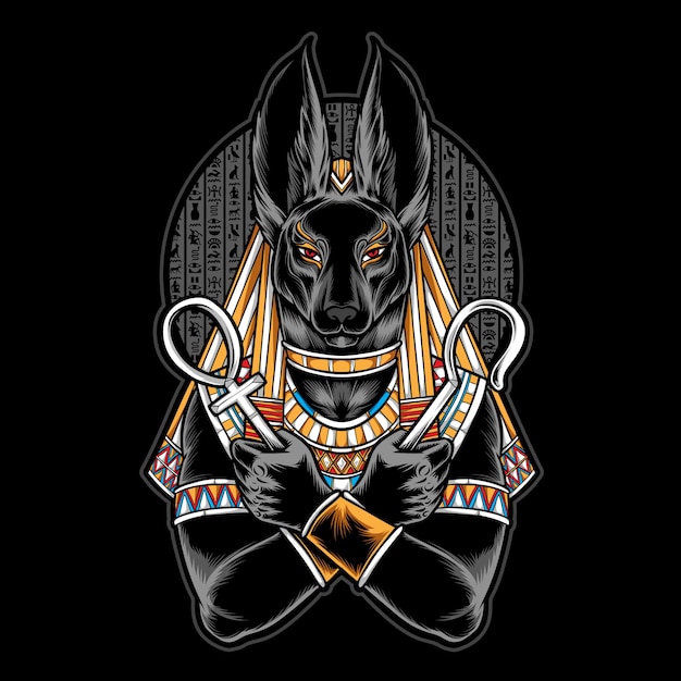 Anubis egiziano illustrazione