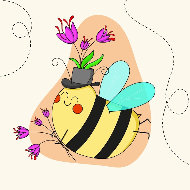 Ape con fiore di zafferano