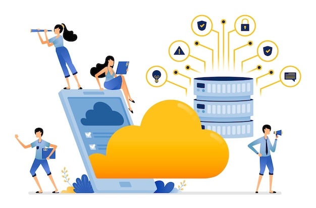 app per servizi di archiviazione mobile caricando dati e file sul server di hosting del database