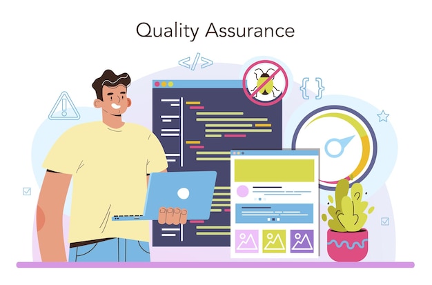 Applicazione del concetto di tester software o test del codice del sito Web