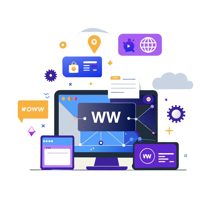 Vettore applicazione di sviluppo web
