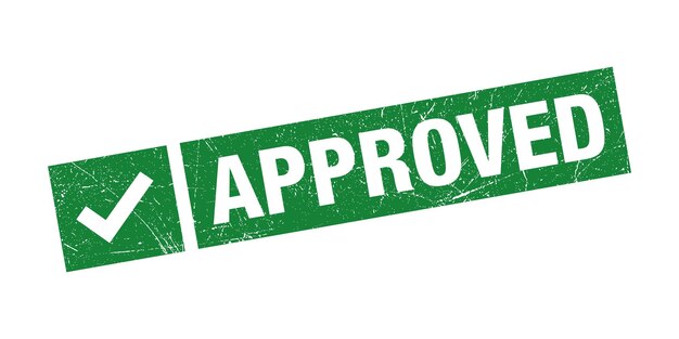 Approvato timbro sigillo rosso Grunge simbolo disegno vettoriale modificabile ridimensionabile EPS 10