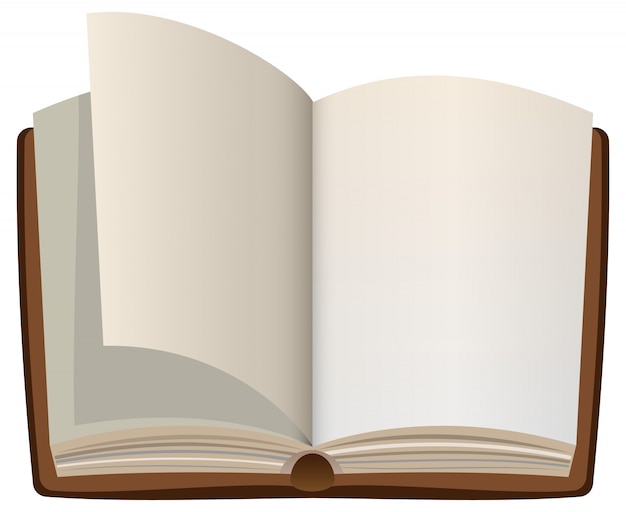 Apra il libro del fumetto con le pagine in bianco vuote