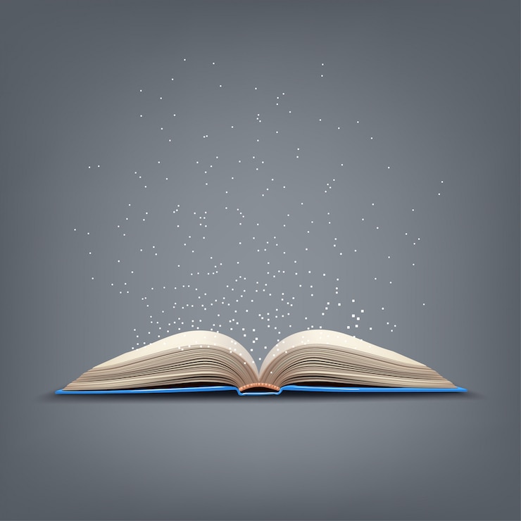 Vettore apri il libro blu