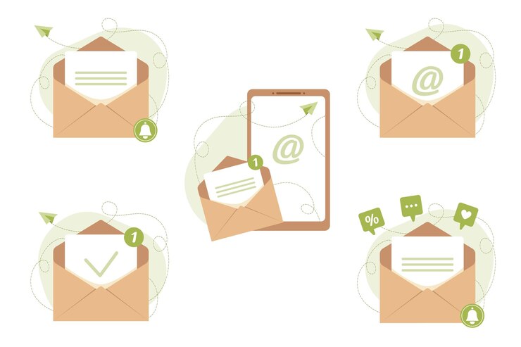 Aprire buste di posta con segno di posta elettronica nuovo messaggio lettera segno di spunta Invio di e-mail pubblicitarie