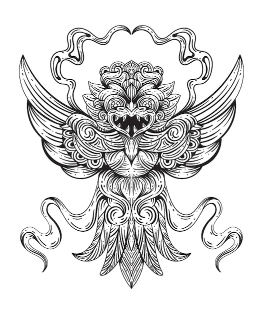 Aquila Decorativa Con Stile Balinese