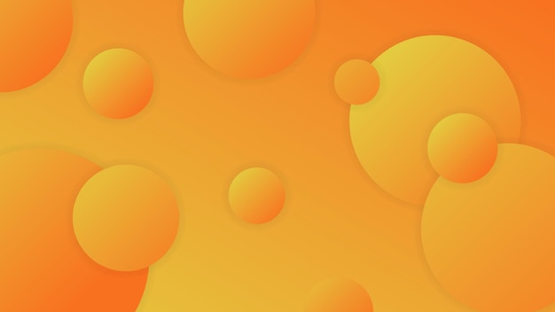 Arancione fluido dinamico geometrico con sfondo sfumato colorato