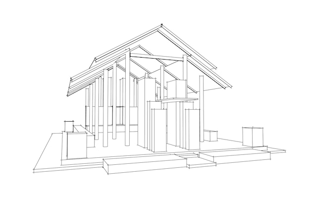 Architettura vettoriale 3d