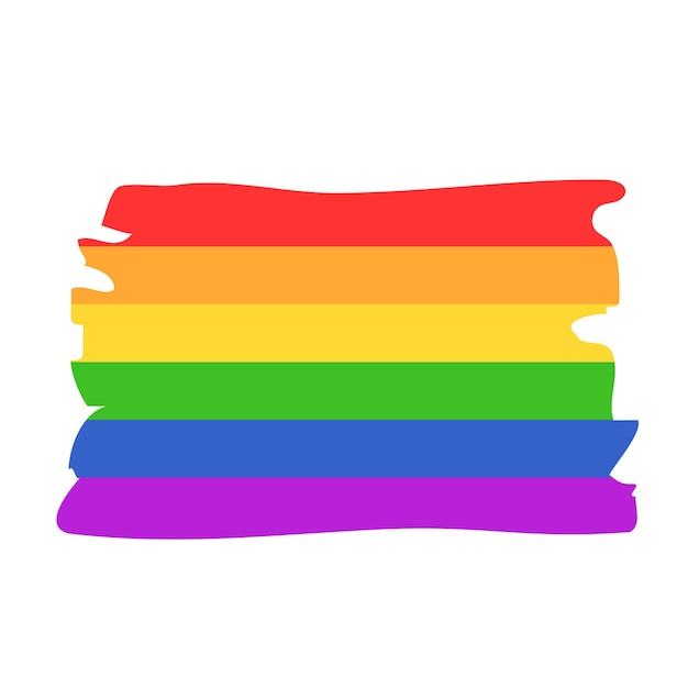 Arcobaleno bandiera pennello vettore colori Lgbt forma
