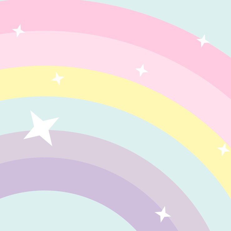 Vettore arcobaleno colorato incantato sullo sfondo dell'illustrazione del cielo