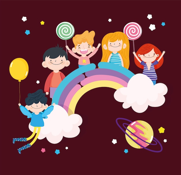 Arcobaleno divertente per bambini