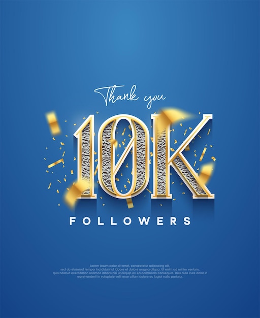Argento design moderno per un grazie 10K follower