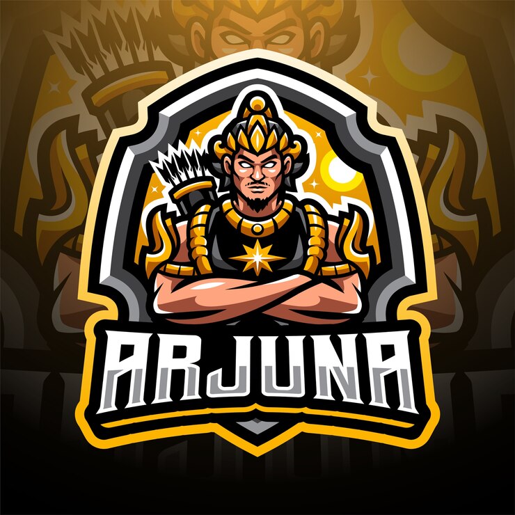 Arjuna esport mascotte logo design