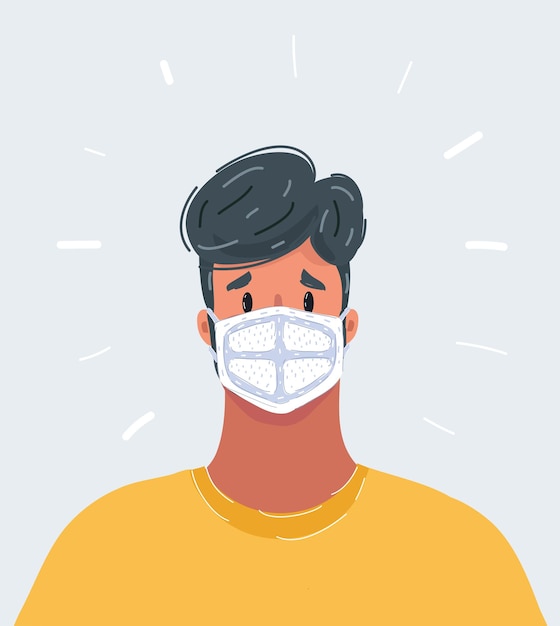 Arrestare l'infezione Foto dell'uomo che indossa una maschera protettiva contro le malattie infettive e l'influenza