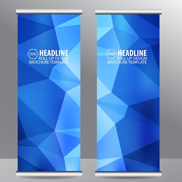 Arrotolare banner brochure flyer aziendale